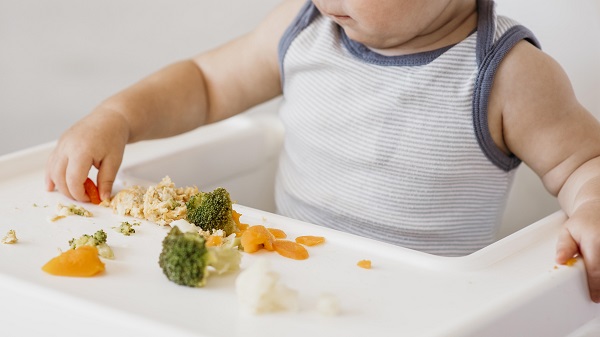 12 conseils pour les repas des enfants autistes, bébé choisir des aliments sur la table
